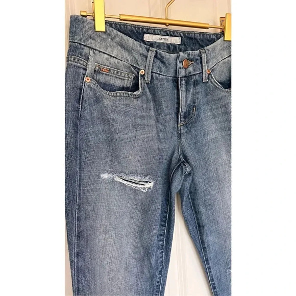 Vintage Joe's Jeans Low Rise Flare Distressed Star Dust Super Women’s 27 Jeans - Picture 3 of 14